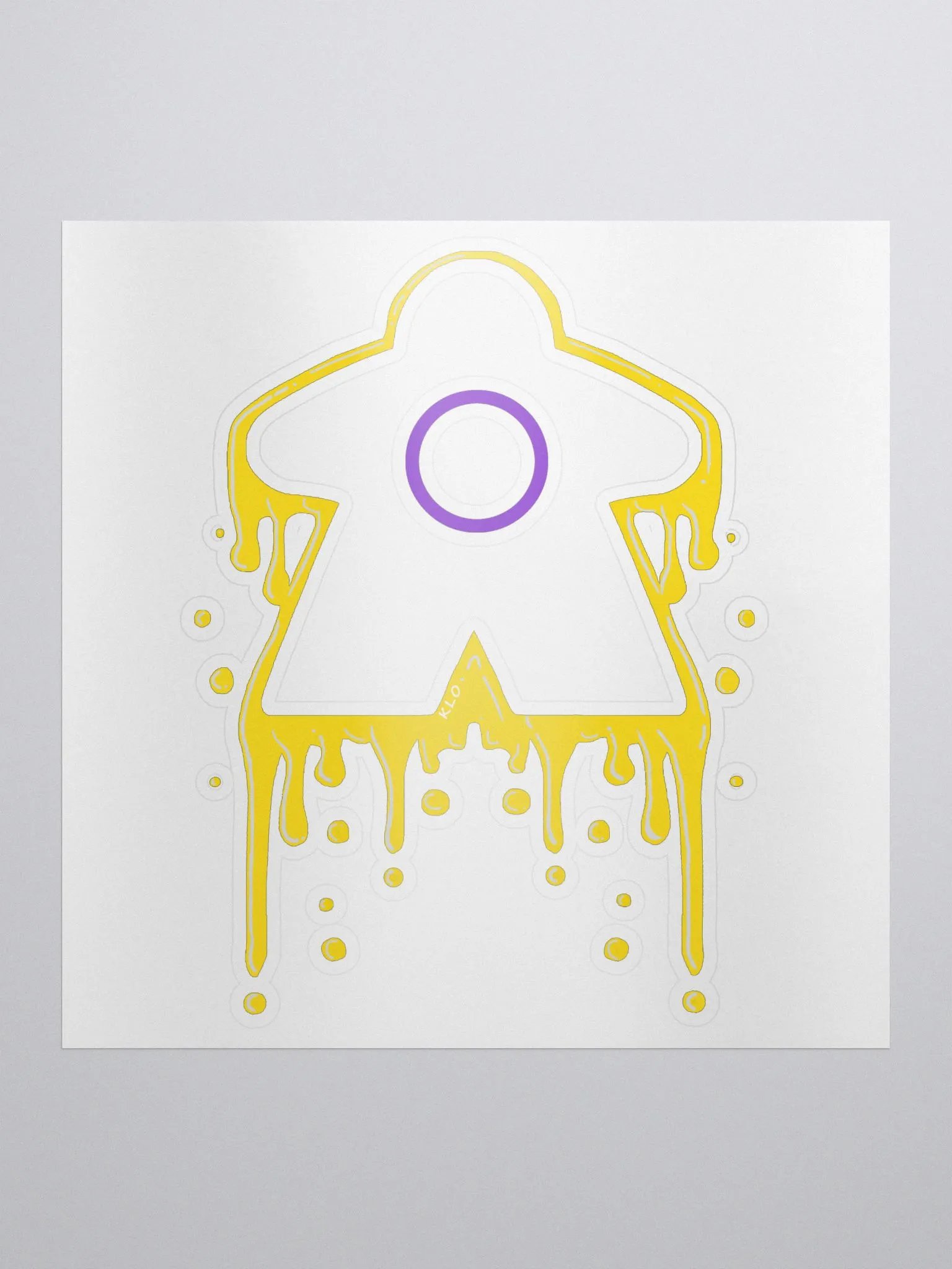 Drippy Intersex Pride Meeple Sticker product image (2)
