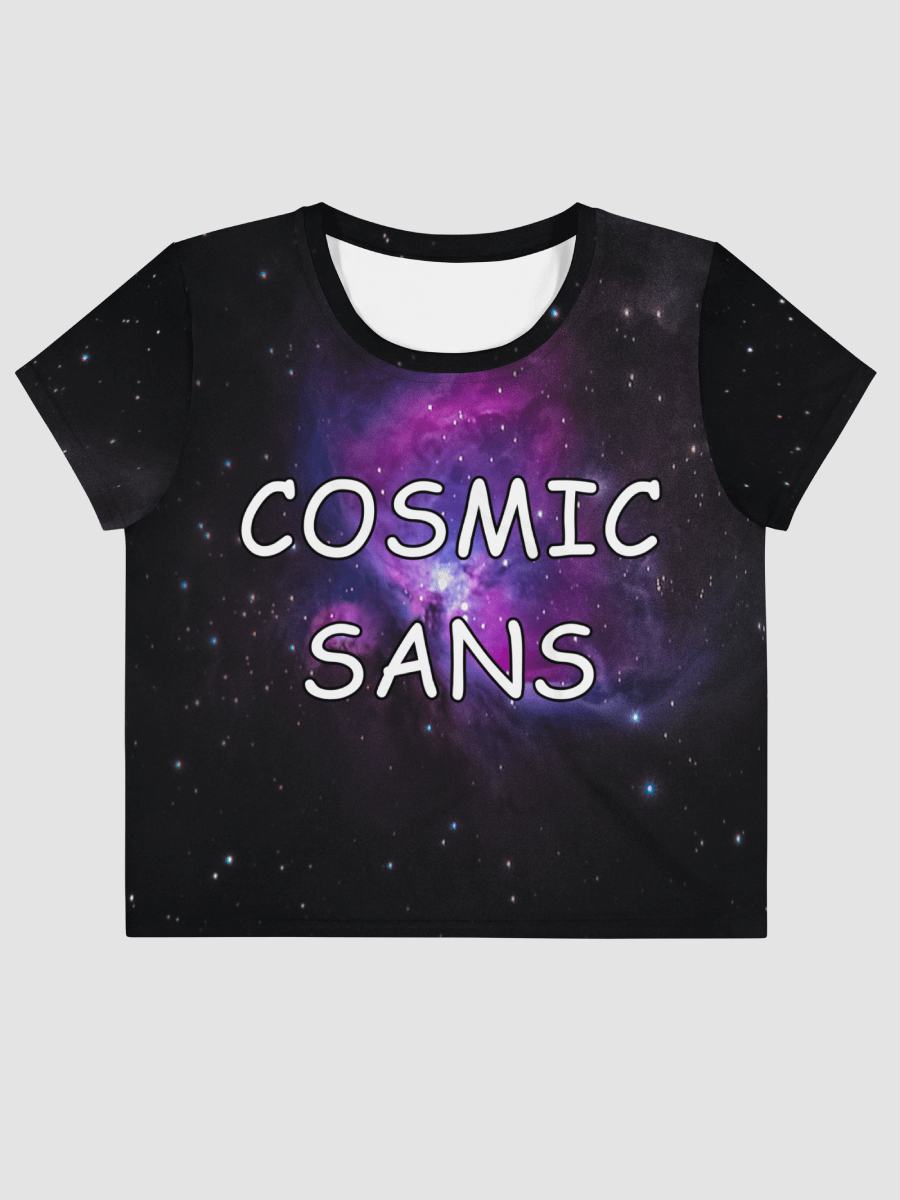 Cosmic Sans crop tee product image (4)