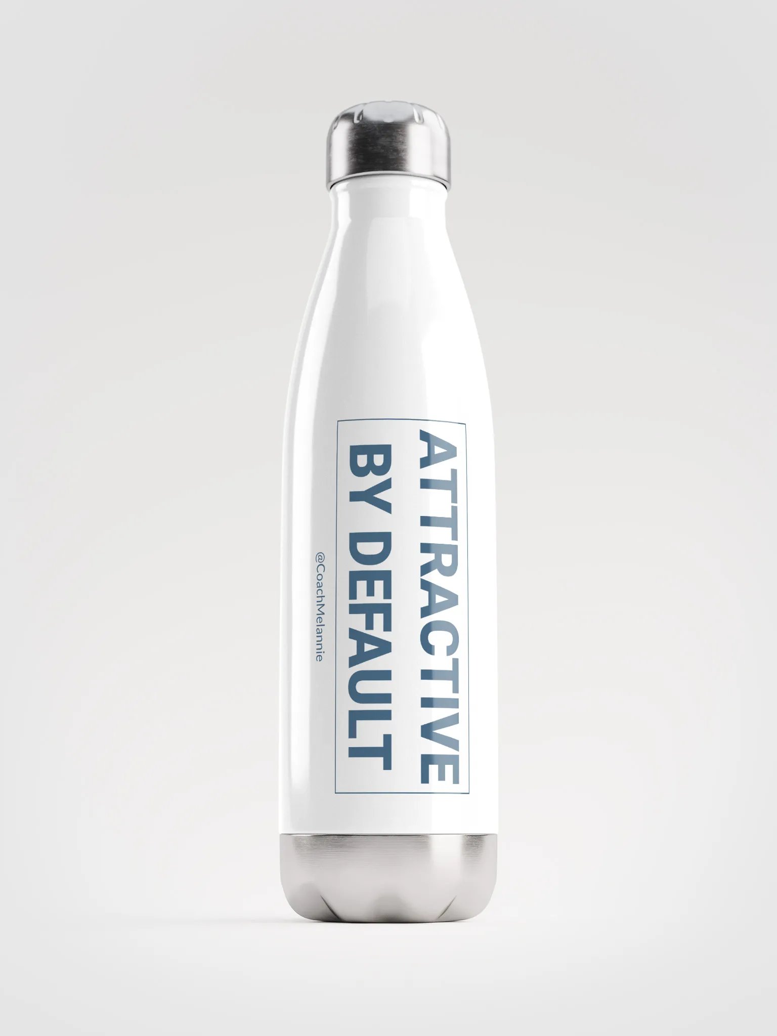 Attractive By Default – 17 oz Insulated Water Bottle (White) product image (1)