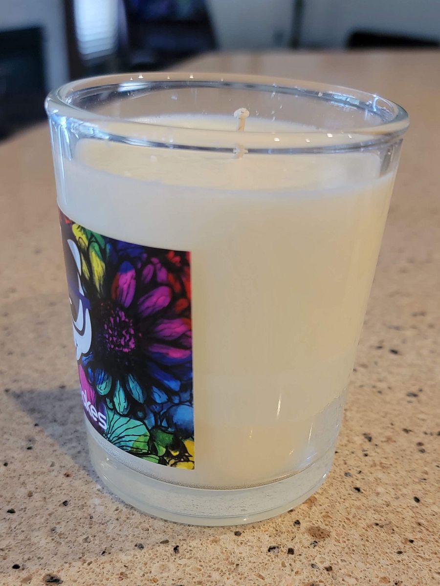 BadgerMakes Tie-Dye Flower Soy Wax Candle - Unscented product image (3)