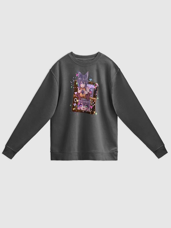 WolfcatRisi Gamer Waifu Pigment Dyed Sweatshirt product image (1)