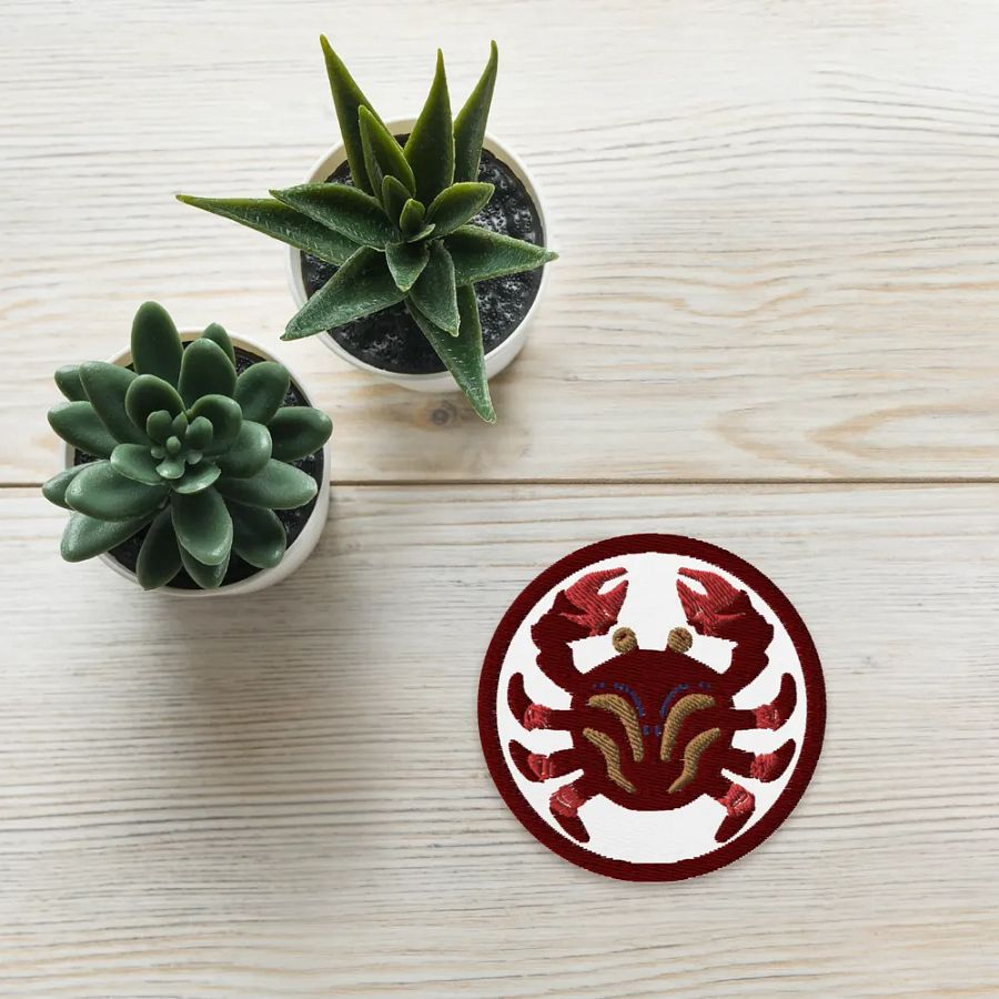 Symmetrical Crab Embroidered Patch product image (13)