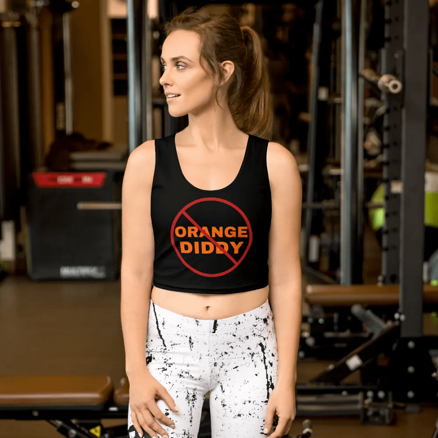 No Orange Diddy Stretchy Black Crop Top product image (8)