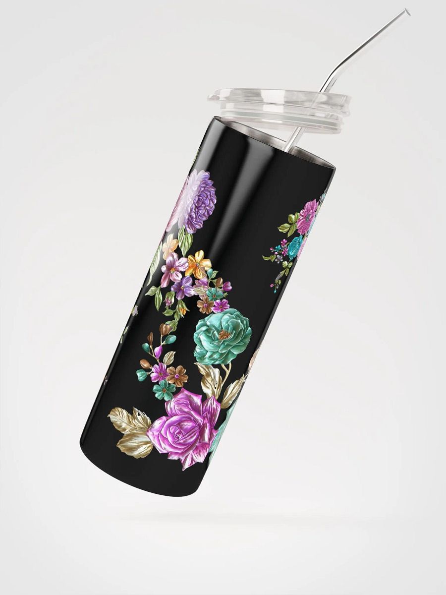 Gorgeous Metallic Flowers on 20-oz Black or White Tumbler product image (4)