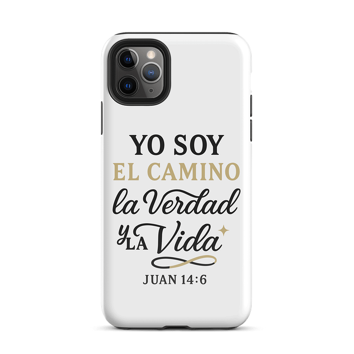 Tough iPhone® Case – “Yo Soy el Camino, la Verdad y la Vida” – Spanish Bible Verse product image (2)