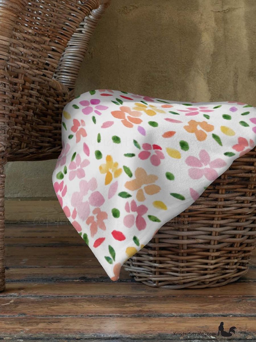 Spring Flowers Fleece Throw Blanket product image (7)