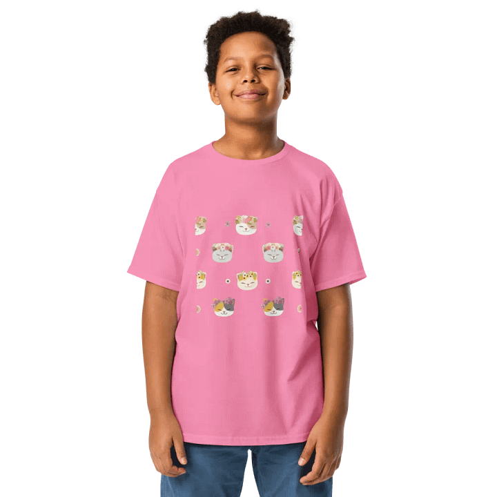 Kids T-Shirt Cat Flowers product image (1)