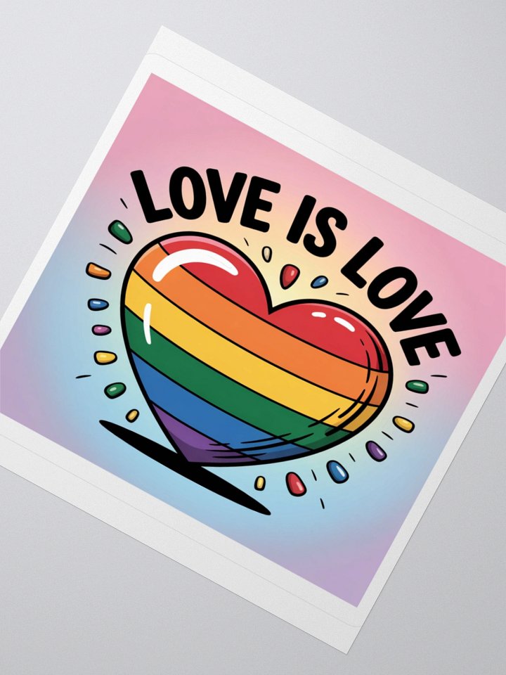 Love Is Love Rainbow Heart Sticker product image (2)