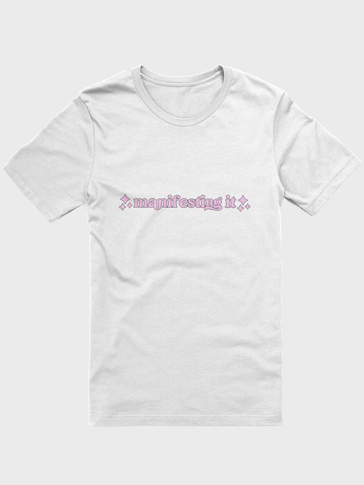 The 'Manifesting It' T-Shirt - Pink Text - Loose Fit product image (2)
