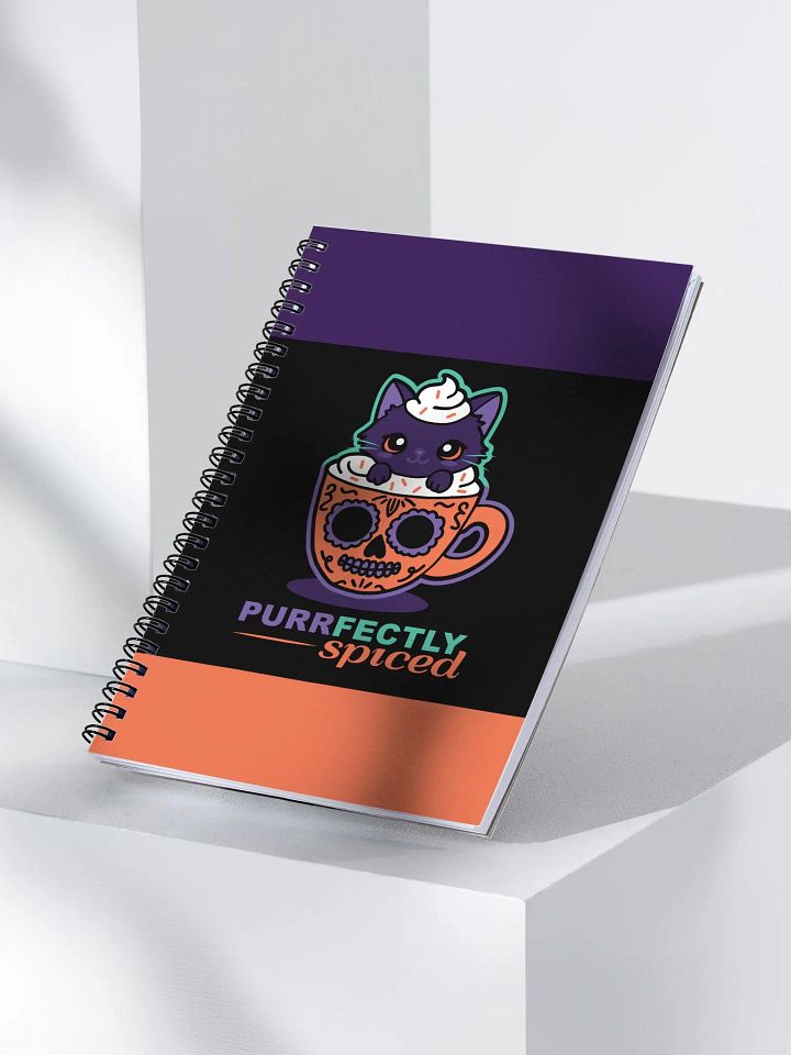 Purrfectly Spiced Dotted Spiral Notebook product image (2)