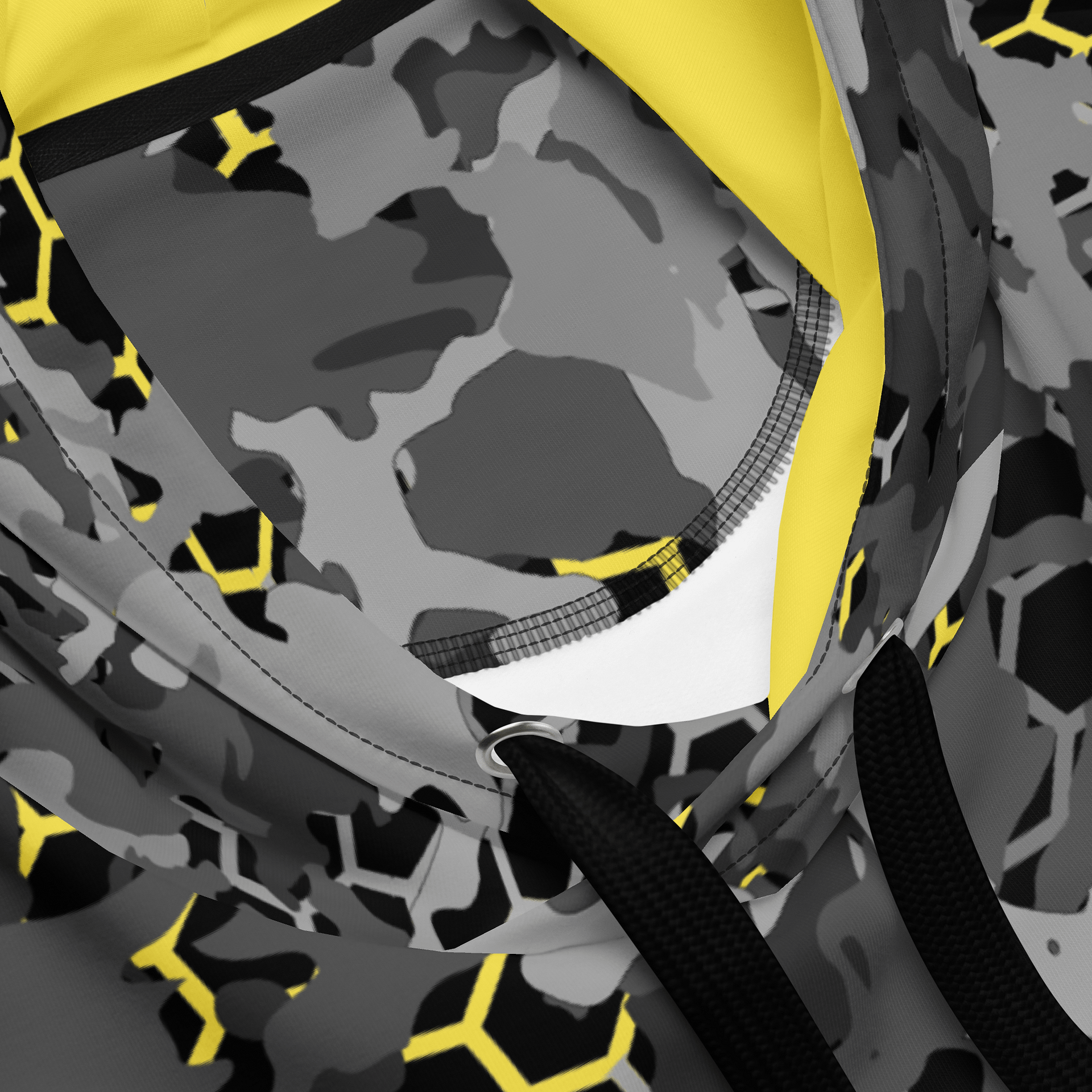 Yellow Camo Honeycomb Hoodie product image (4)