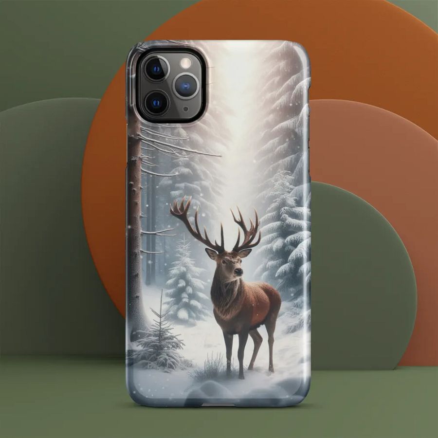 Majestic Deer Snowy Forest iPhone® Snap Case product image (55)