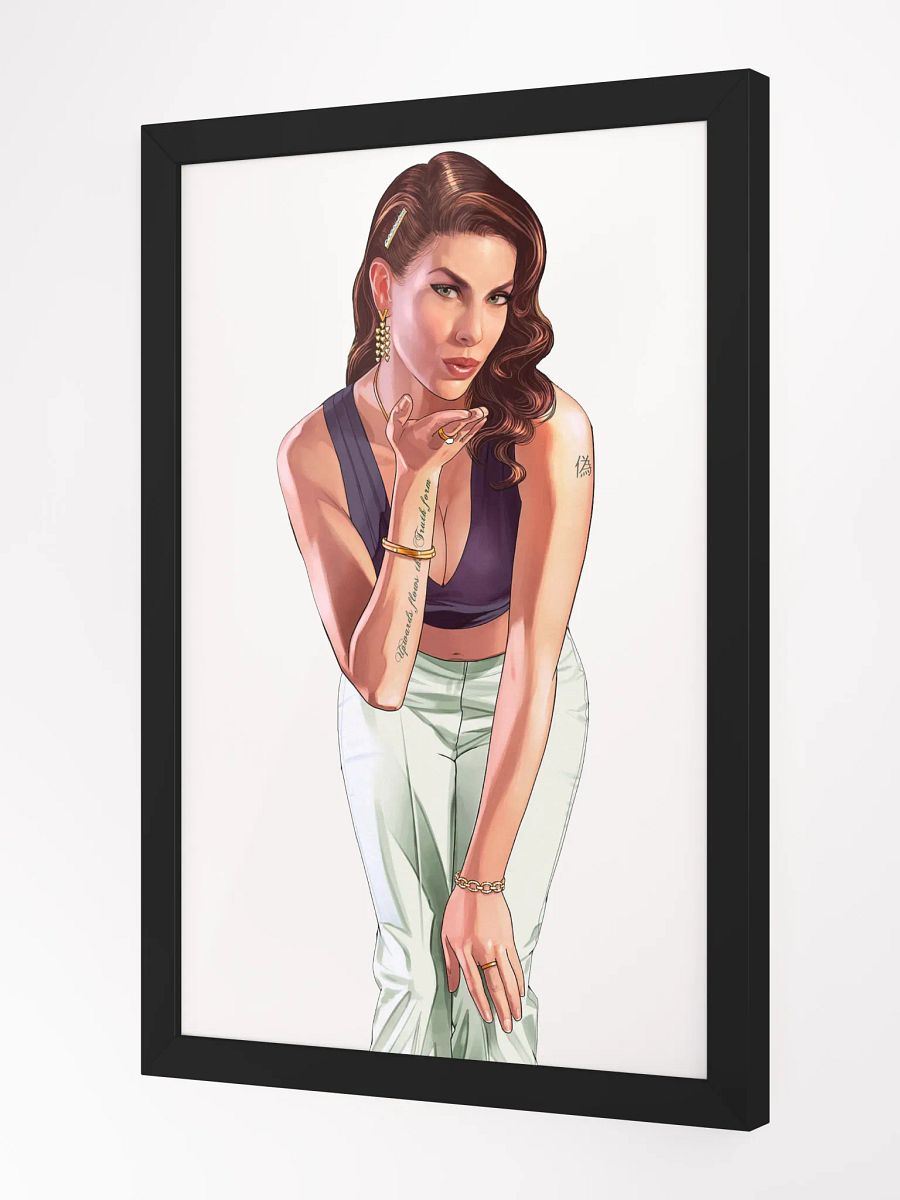 Grand Theft Auto V Loading Screen Framed Art - Woman Blowing Kiss product image (2)