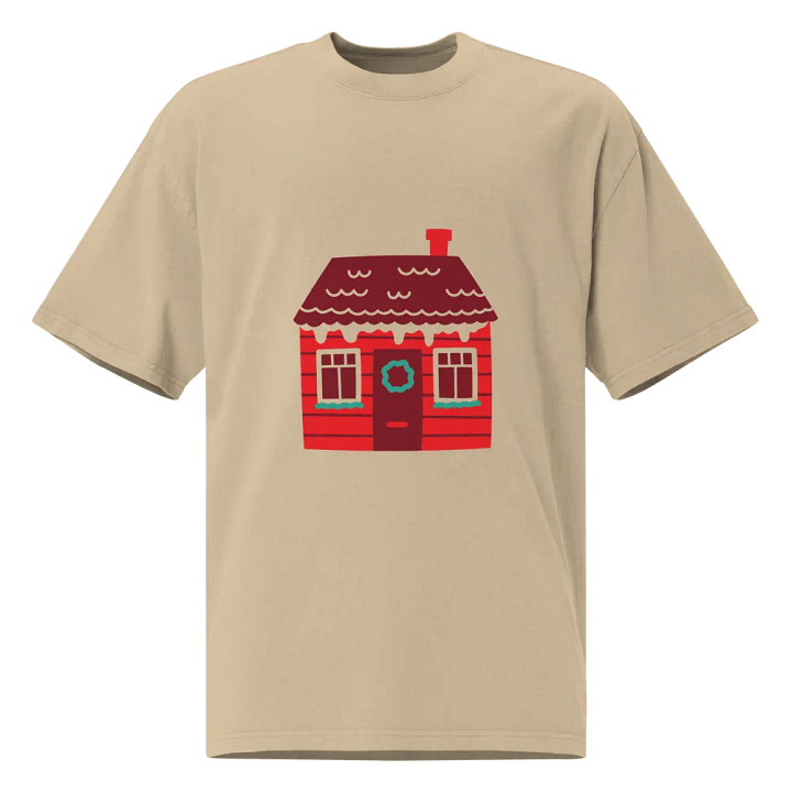Cozy House Illustration Oversized T-Shirt product image (1)