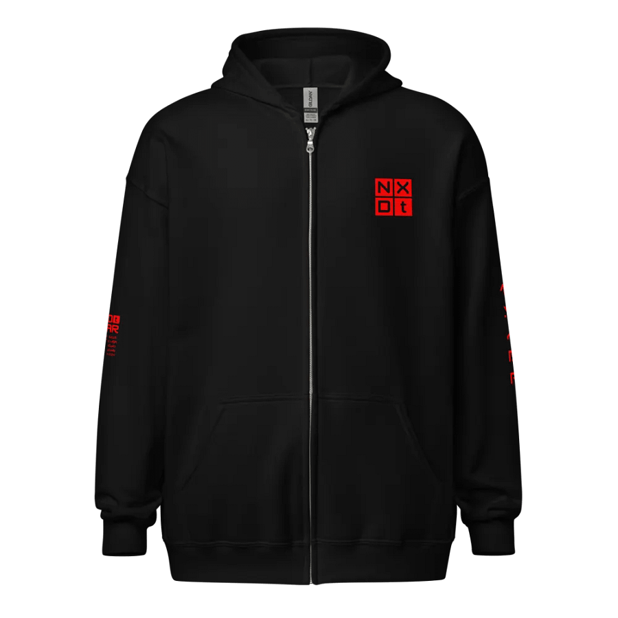 NXDt - Unisex Heavy Blend Zip Hoodie - rdblkds1 product image (3)