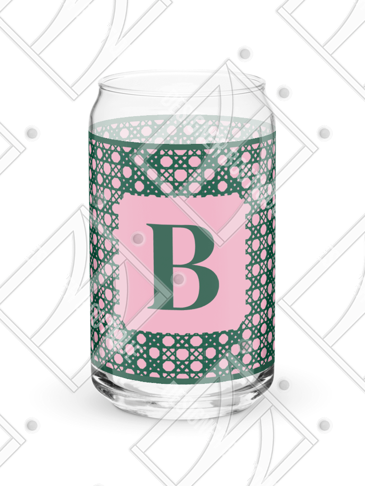Verdant Garden Monogram B Can-Shaped Glass product image (1)