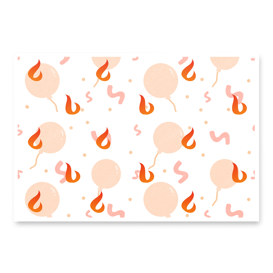 "Burn Birthday" Wrapping Paper product image (1)
