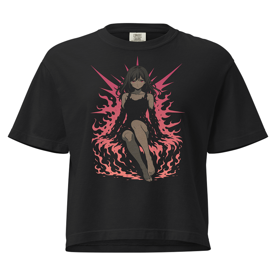 Radiant Gradient Pink Flames Ladies Boxy Tee product image (1)