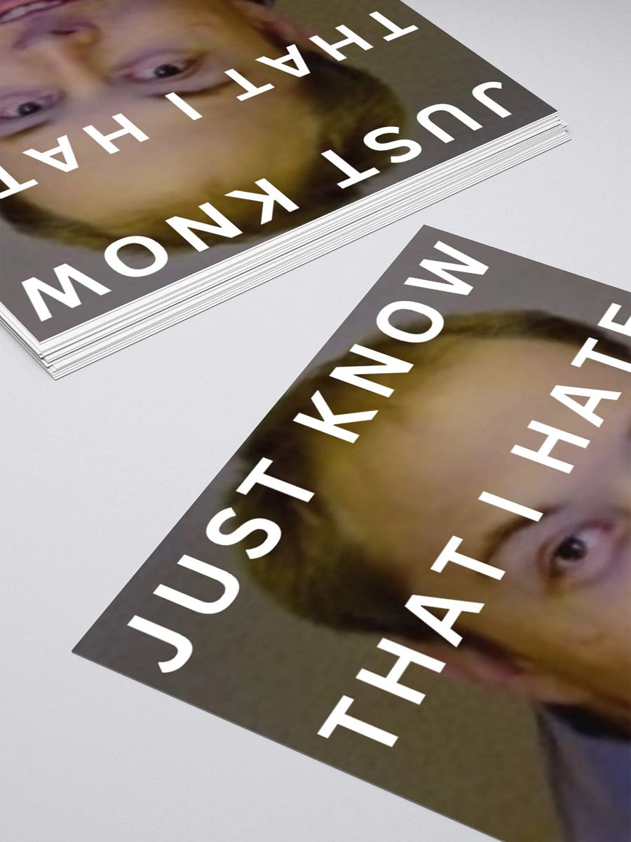 I HATE HIM MORE. (Anti-Elon Tesla Sticker) product image (12)