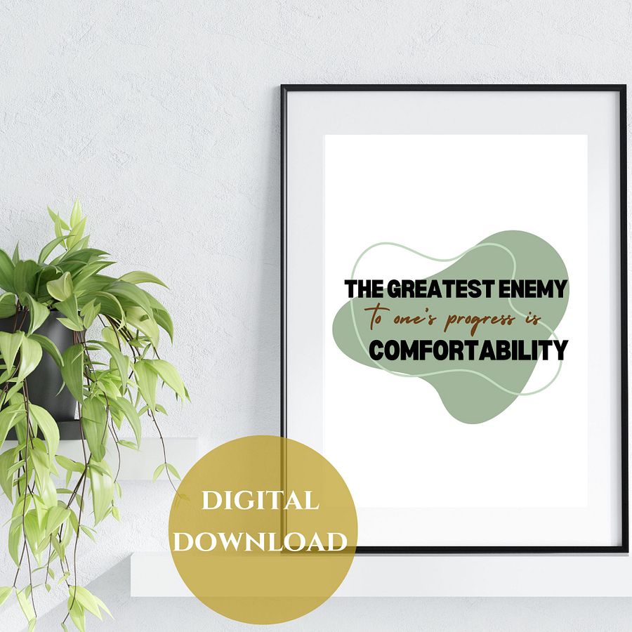 Comfortability the Enemy Printable Wall Art product image (4)