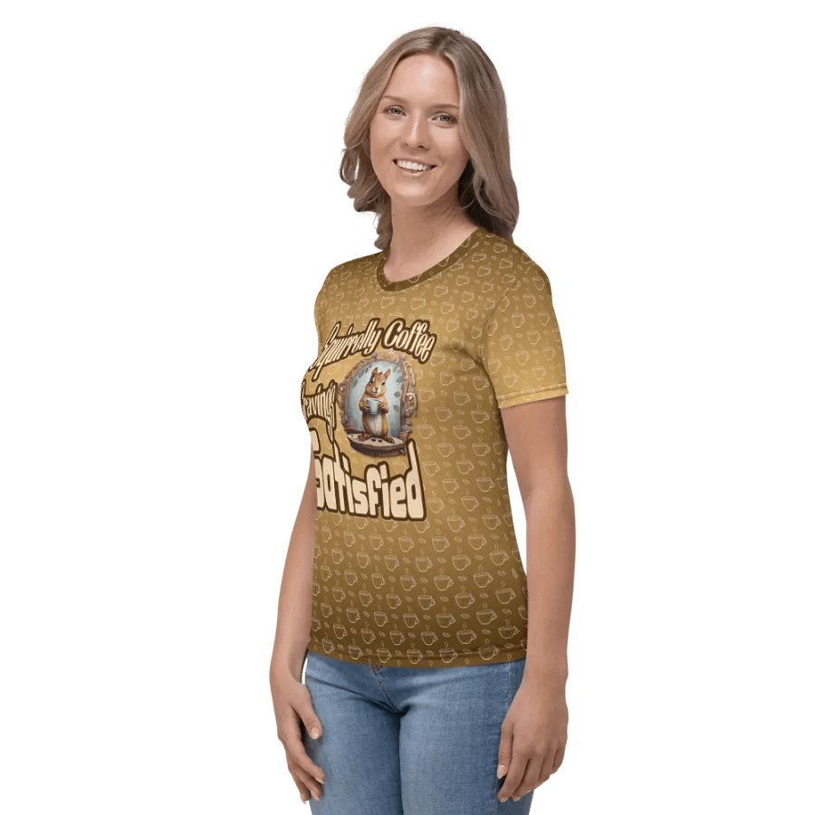 Squirrelly Coffee Cravings Satisfied All Over Print T-shirt product image (4)