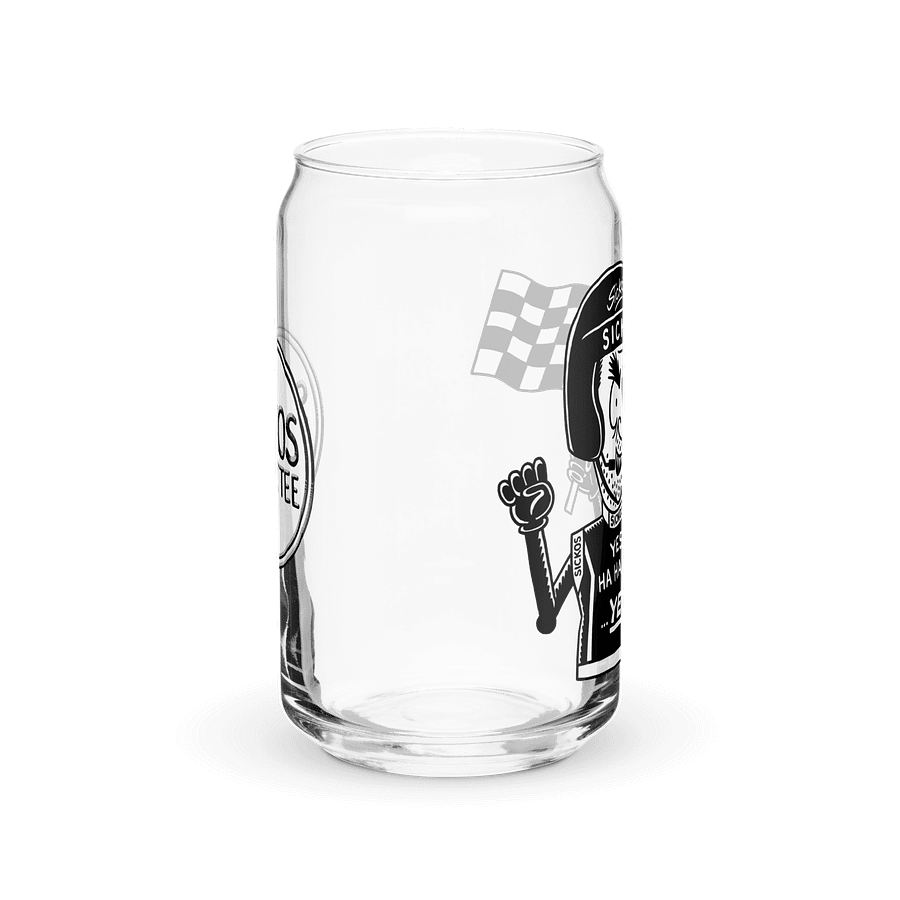 16oz Sickos Racecar Driver Can-Shaped Glass (with Optional Lid/Straw) product image (4)