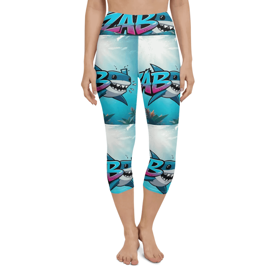 Smiling Shark 90s Yoga Capri Leggings product image (4)