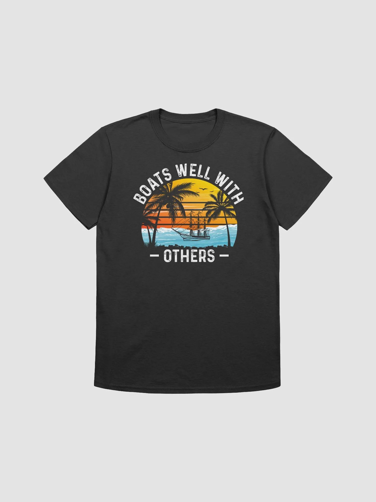Boats Well With Others Gildan 64000 Unisex Tshirt product image (3)