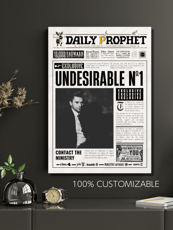 Undesirable Number 1 Newspaper Daily Prophet Template I 100% Customizable product image (6)