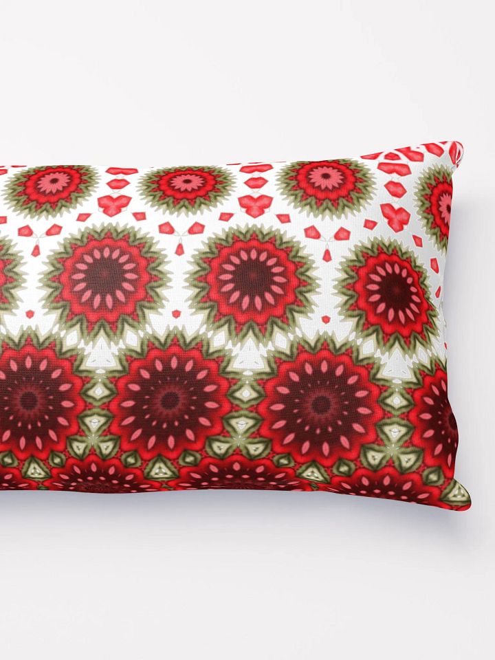 Red Green & White Daisy Pillow product image (2)