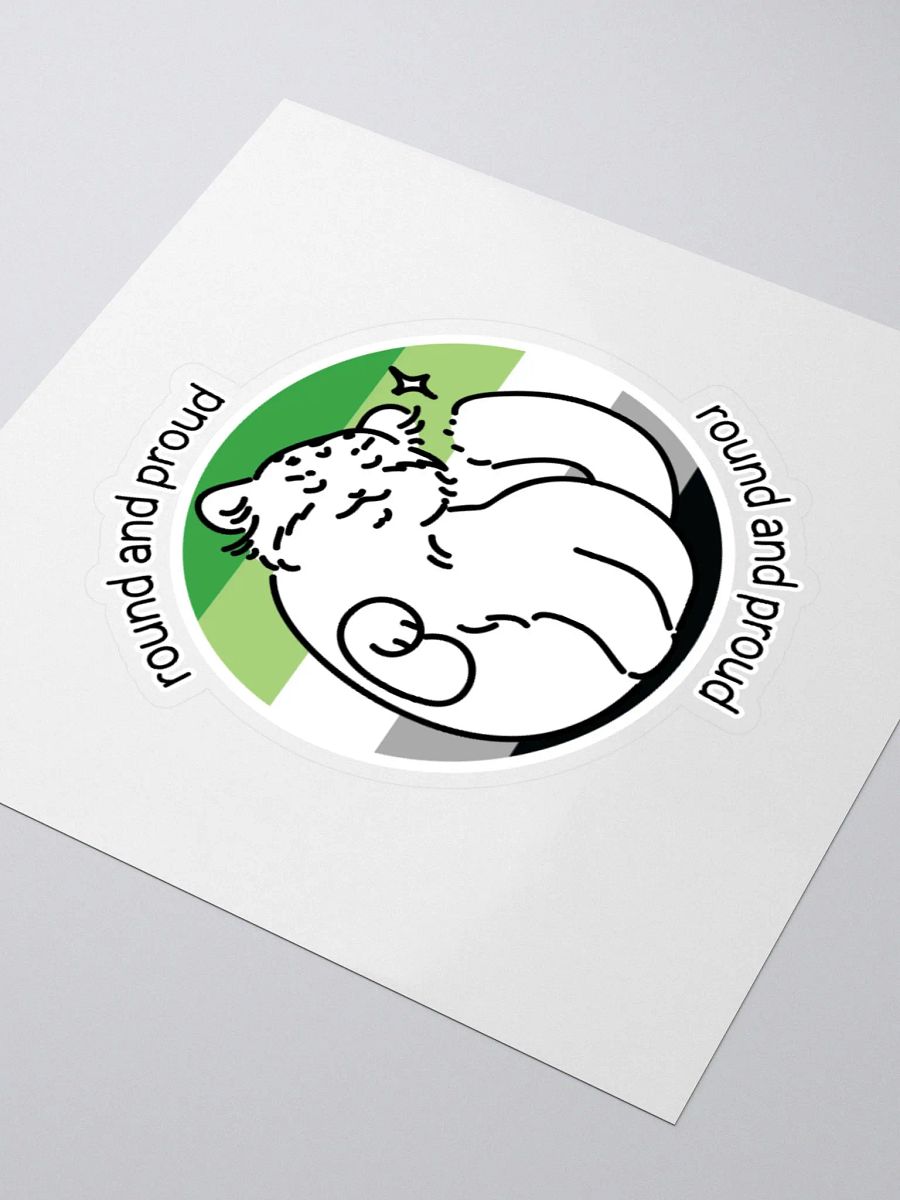 Round and Proud Manul Aromantic Version - Sticker product image (7)
