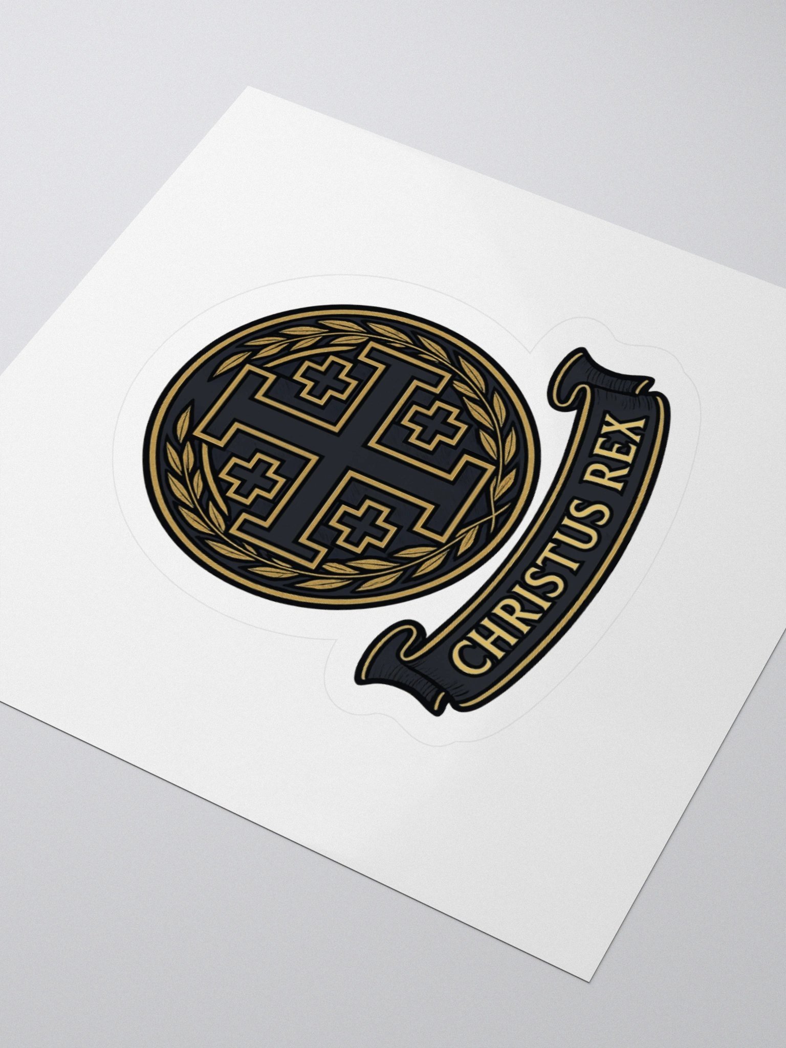 Christus Rex Sticker black product image (3)