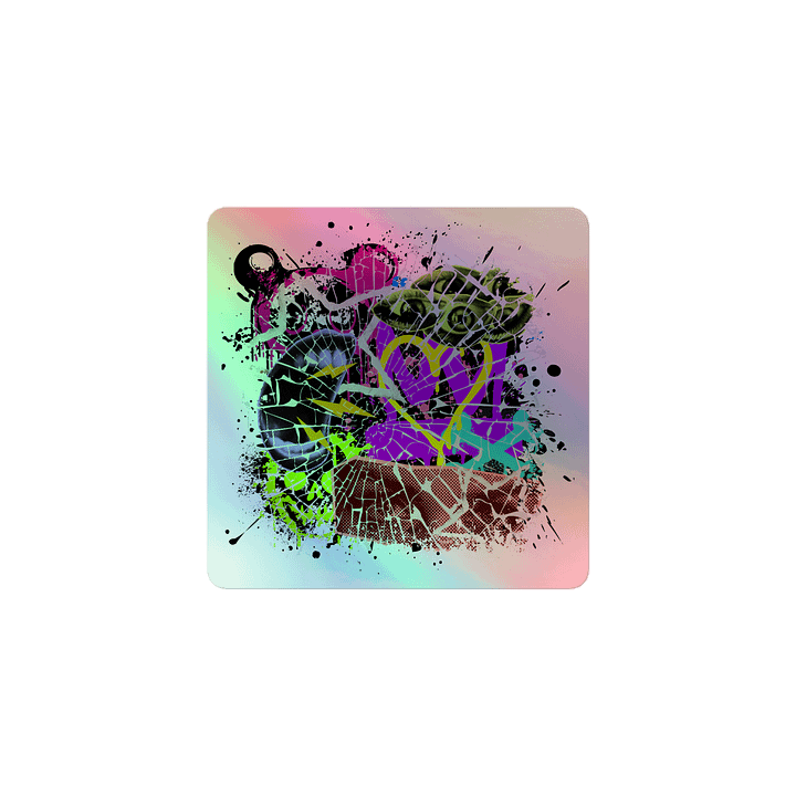 NPCPunk Graffiti Holo Sticker product image (1)