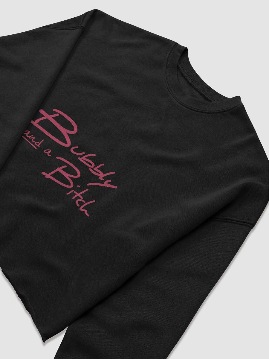 Bubbly and a B*tch (fuchsia design) Women's Fleece Crop Sweatshirt product image (13)