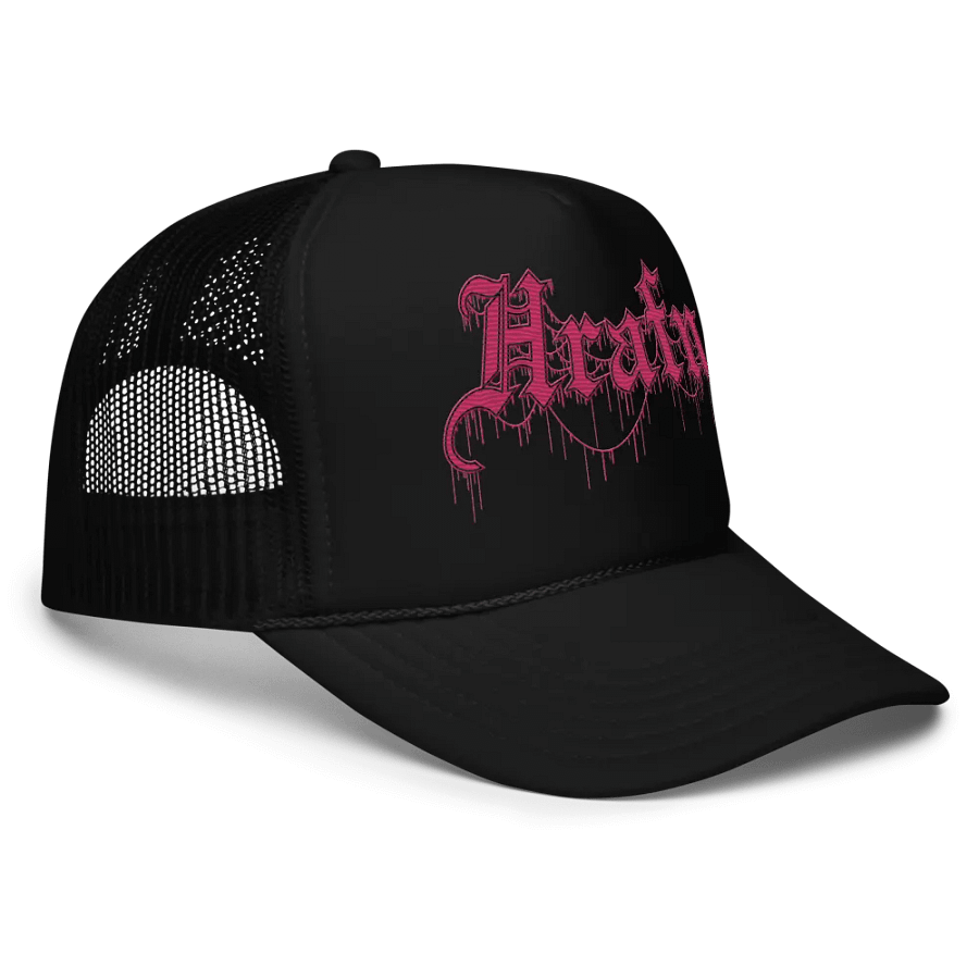 Hot Pink Hrafn Gothic Foam Trucker Hat product image (3)