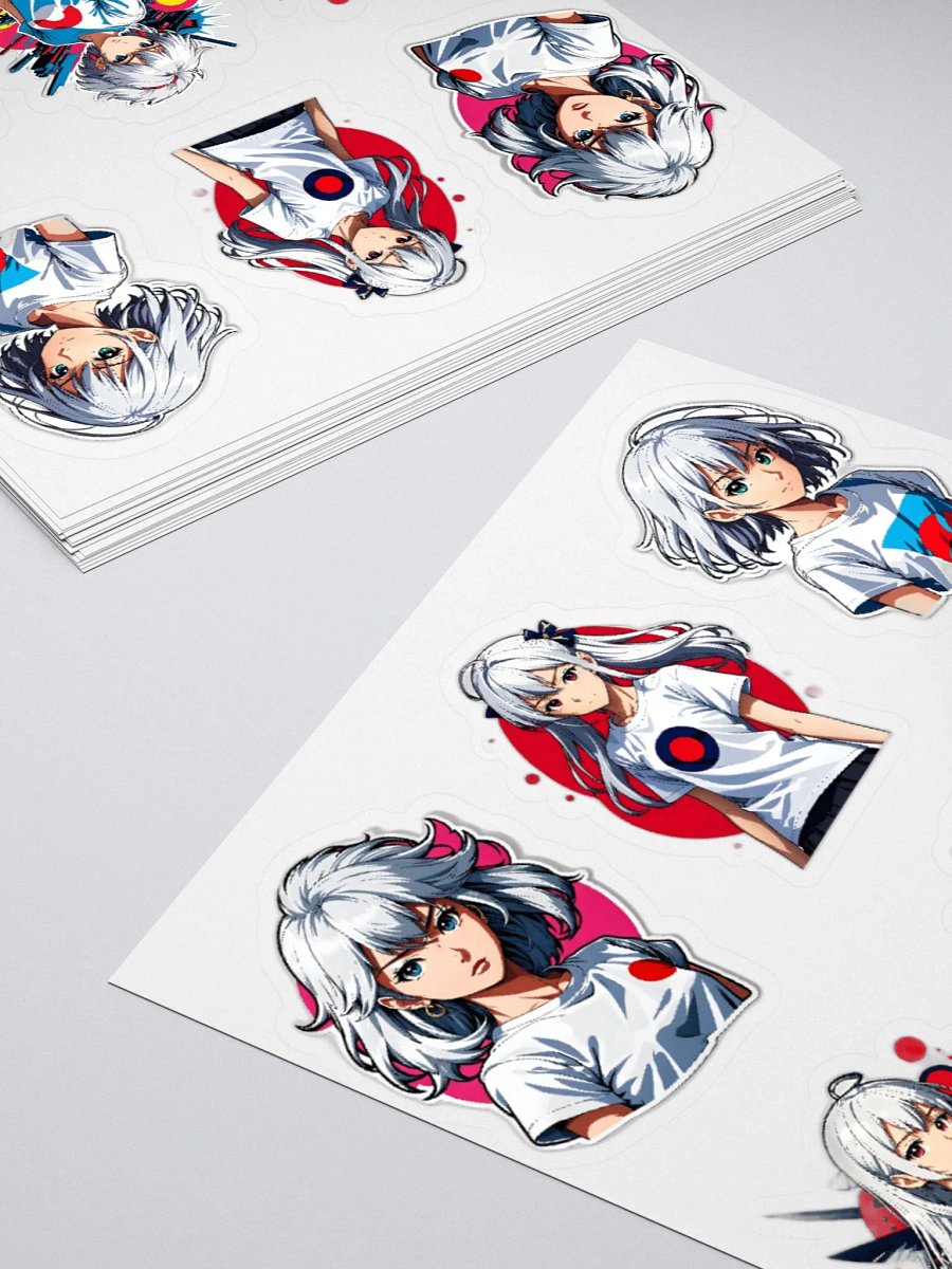 Silver-Haired Character Kiss Cut Sticker Set product image (12)