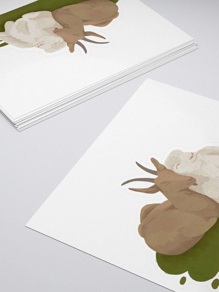Cuddling Sheep and Goat Sticker product image (4)