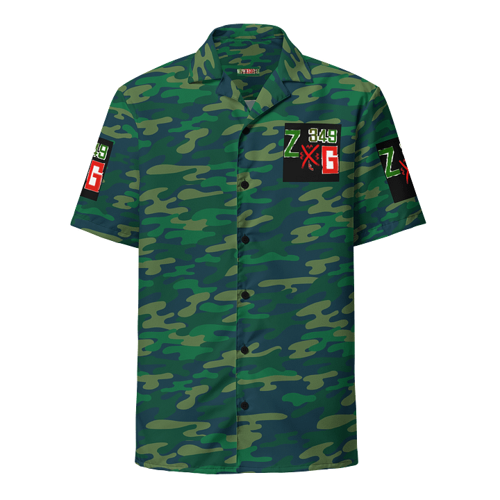 ZombfectedGaming 349 Camo Button Up T-Shirt product image (1)