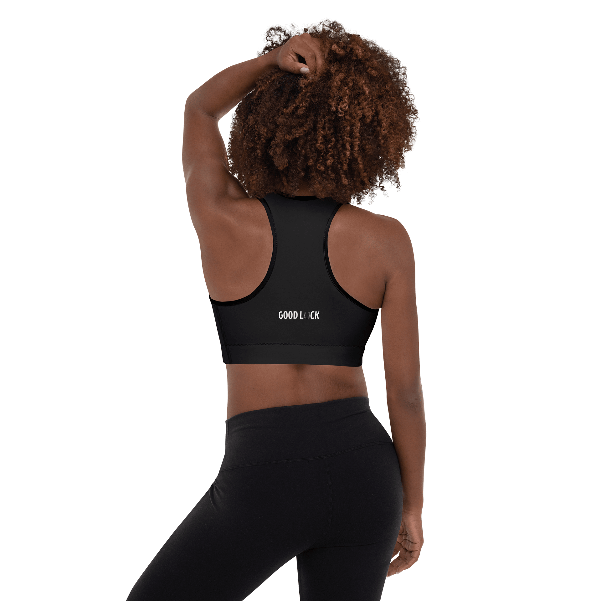 The Good Luck Padded Sports Bra - Black product image (1)