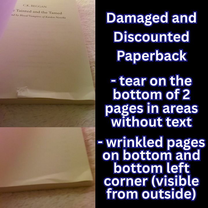 Damaged & Discounted Paperback: The Tainted and the Tamed product image (2)