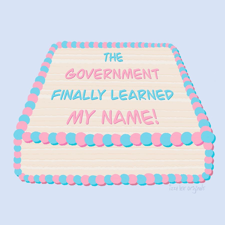 Name Change Celebration Cake Print product image (1)