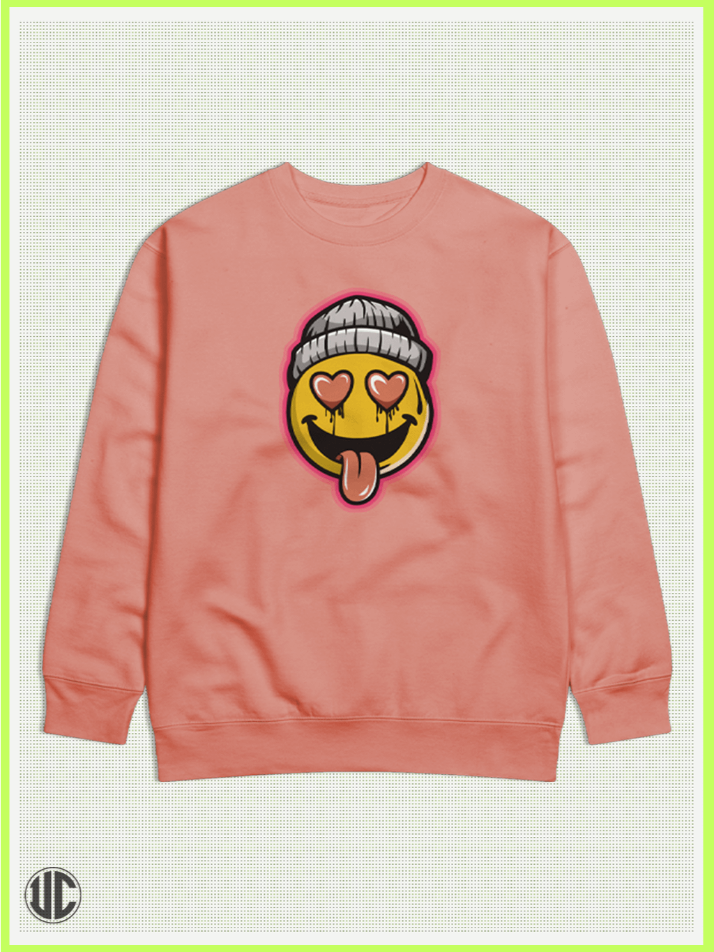 UnkoCon – No Filter Smiley Graphic Crew Neck Sweatshirt product image (1)