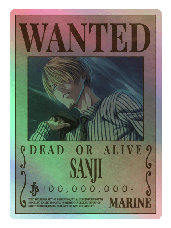 Wanted Sanji Sticker Sheet product image (2)