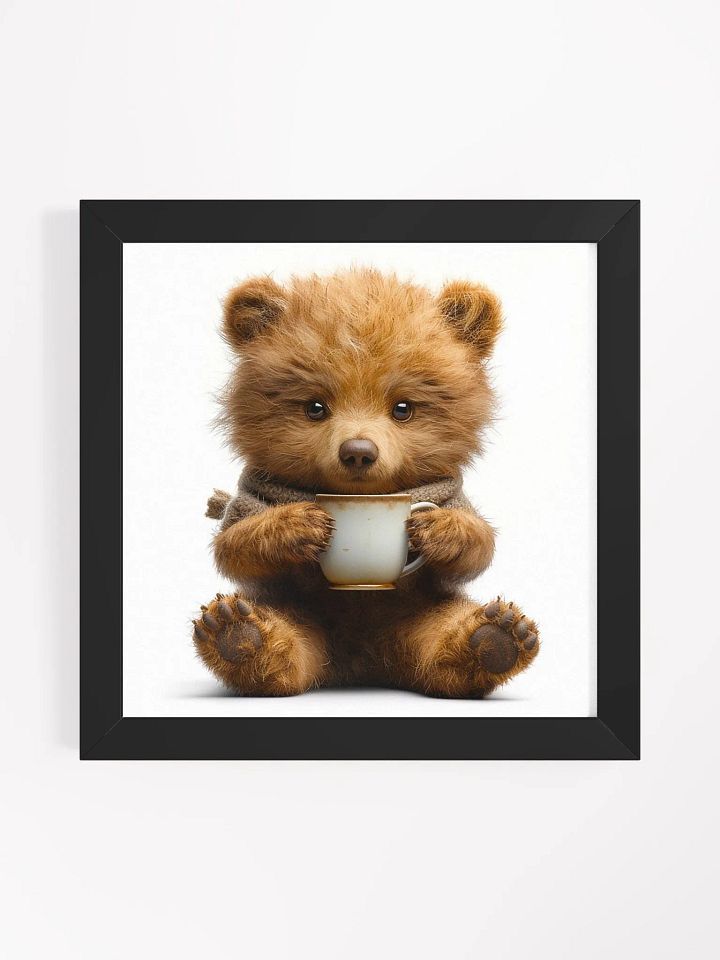Coffee Lover Cute Teddy Bear Art product image (1)