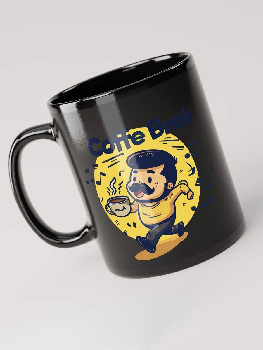 Coffee Break Black Glossy Mug product image (6)