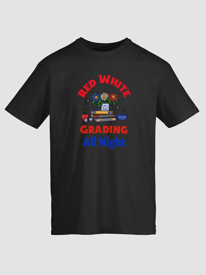 Red White Grading All Night T-Shirt product image (2)