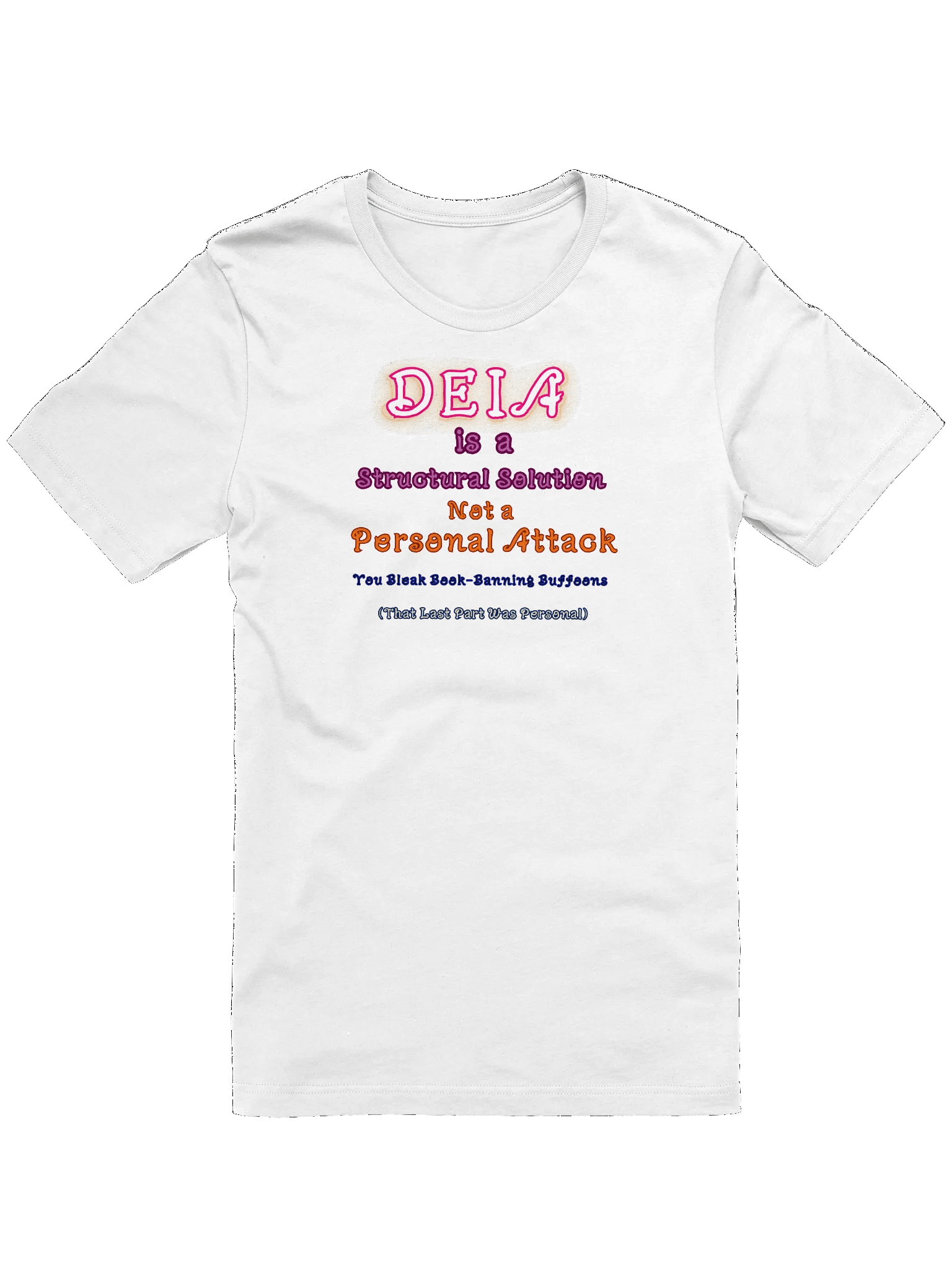 Hands Off DEIA, Structural Solution (words only), White Teee product image (1)
