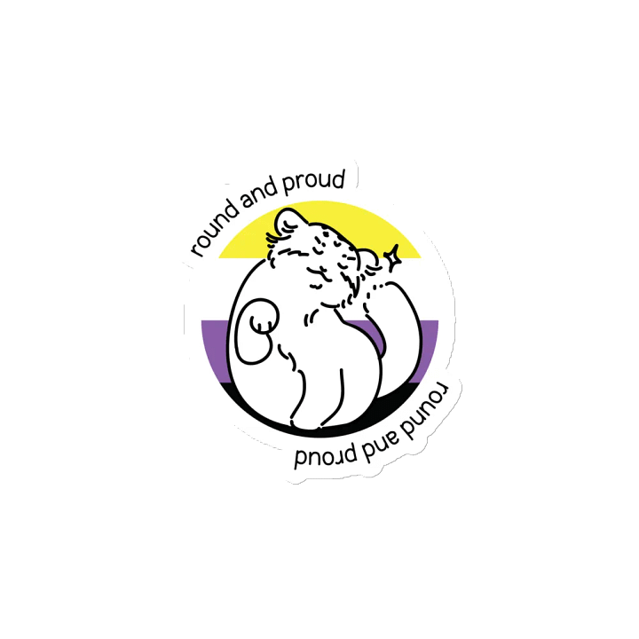 Round and Proud Manul Nonbinary Version - Magnet product image (2)