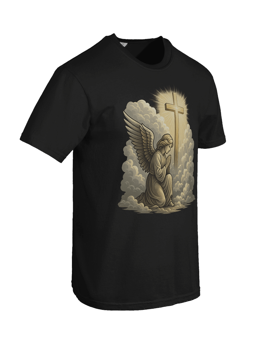 Prayer of Light – Angel & Cross Tee product image (5)