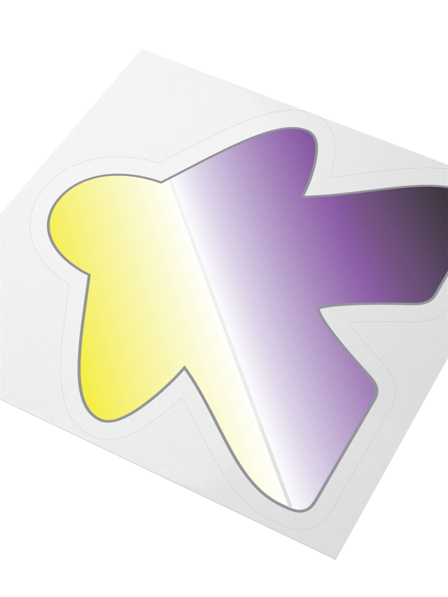 Non-binary Pride Gradient Meeple Sticker product image (7)